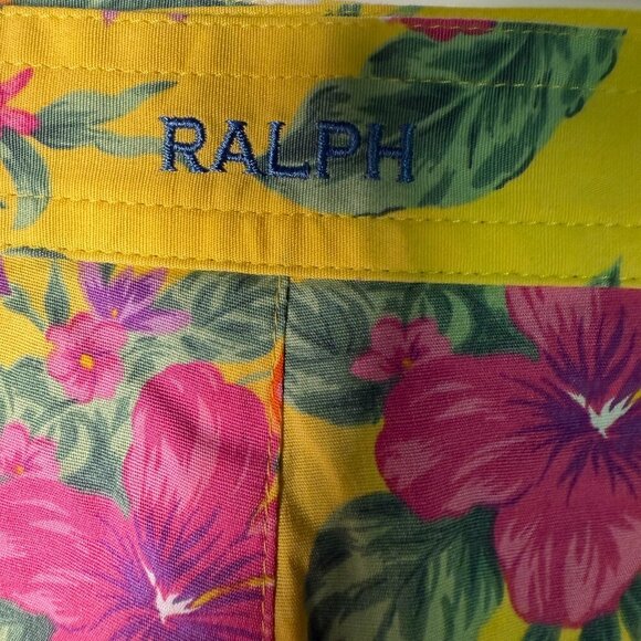 Ralph Ralph Lauren Yellow Floral Shorts Sz 12 - Picture 3 of 9